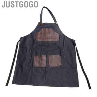 Justgogo Tattoo Artists Work Aprons Practical Vintage Cowboy Apron For Salon