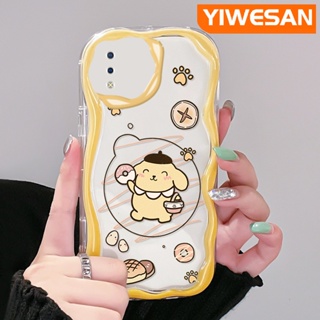 สําหรับ VIVO Y93 Y93s Y91 Y91i Y95 เคส การ์ตูน Pom Pom Purin ขอบคลื่น เคสโทรศัพท์ใส ใหม่ เนื้อครีม กันกระแทก เคสซิลิโคน