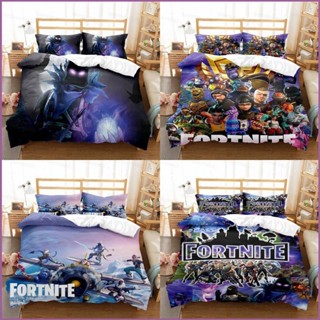 Sq2 FORTNITE ชุดเครื่องนอน ผ้าปูที่นอน ปลอกหมอน ผ้านวม ปลอกหมอน บ้าน ห้องนอน ชุดหอพัก ซักได้