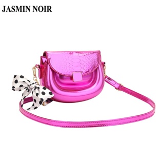 Jasmin NOIR กระเป๋าสะพายไหล่ หนัง PU ลายหนังจระเข้ แต่งสายโซ่คล้อง ขนาดเล็ก สไตล์เรโทร สําหรับสตรี