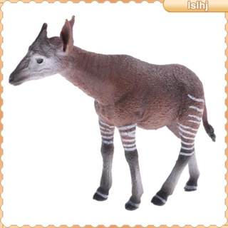 [Lslhj] โมเดลฟิกเกอร์ รูปสัตว์ป่า Okapi เสมือนจริง ของขวัญ ของเล่นสําหรับเด็ก