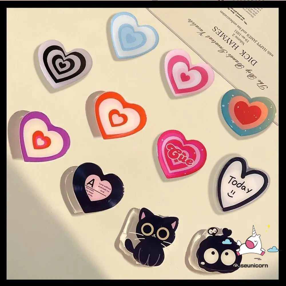 แหวนขาตั้งโทรศัพท์มือถือ แบบพับได้ ลายการ์ตูนคิตตี้น่ารัก สไตล์เกาหลี