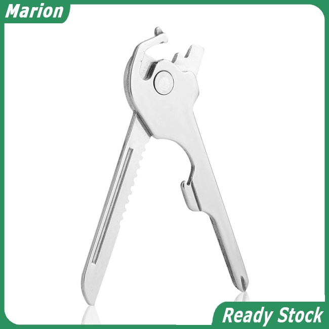 Marion 6-in-1 พวงกุญแจ มีดพับ ที่เปิดขวด ไขควง เครื่องมือเอาตัวรอด อเนกประสงค์