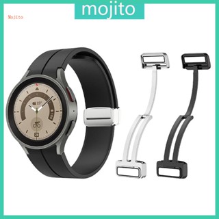 Mojito สายนาฬิกาข้อมือซิลิโคน แบบแม่เหล็ก พับได้ สําหรับ Watch 5 Quick Release Bracelet