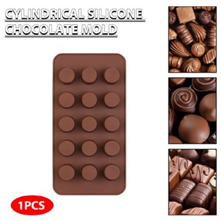 15 Cavity Small Round Cylinder Silicone Mold for Chocolate Candy Ice Cubes Mold