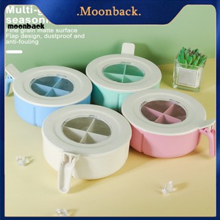 &lt;moonback&gt; 4-in-1 กล่องปรุงรส พร้อมช้อน ทนทาน สไตล์นอร์ดิก สําหรับผู้ซื้อเอเชียตะวันออกเฉียงใต้ 4 in 1