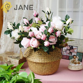 Jane ช่อดอกกุหลาบปลอม แฮนด์เมด DIY สําหรับตกแต่งบ้าน ปาร์ตี้