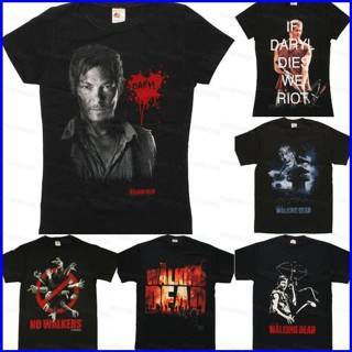 Gp1 เสื้อยืดแขนสั้นลําลอง พิมพ์ลาย The Walking Dead 3D ทรงหลวม แฟชั่น สําหรับทุกเพศ PG1