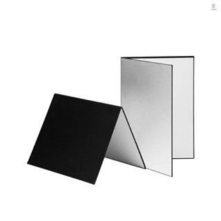 Black + White + Silver Photography Reflector Diffuser Board for Still Life Product Food Photo Shooting