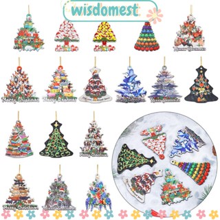 WISDOMEST จี้รูปปั้นต้นคริสต์มาส DIY สําหรับตกแต่งบ้าน 2022