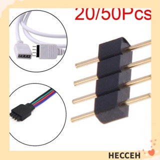 Hecceh อะแดปเตอร์ปลั๊กไฟ Led สีดํา สําหรับ 3528 5050 Smd 4-Pin 20 50 ชิ้น