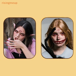 [risingmeup] สติกเกอร์รอยสัก รูปกะโหลกเลือด รอยแผลเป็น รอยแผลเป็นจําลอง สําหรับตกแต่งปาร์ตี้ฮาโลวีน Diy