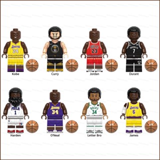 ฟิกเกอร์ NS2 NBA Star Minifigure Buidling Blocks Kobe Curry Jordan Durant Harden ONeal James Letter Bro SN2 ของเล่นสําหรับเด็ก