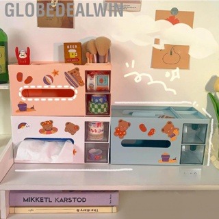 Globedealwin Cosmetics Storage Box Tabletop Tissue Lovely Decorative Paper  Desktop Makeup Organizer for Bedroom Dormitory