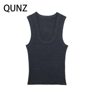 Qunz เสื้อกั๊กถักนิตติ้ง อเนกประสงค์ แฟชั่น 9085