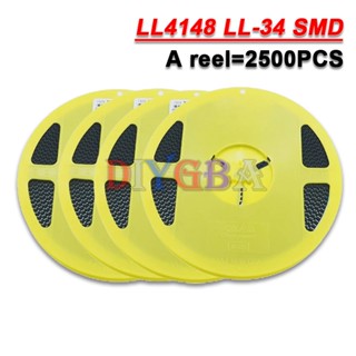 ชิปเซ็ตสวิตช์ความเร็วสูง LL4148 LL-34 SMD 1N4148 IN4148 2500 ชิ้น 1 ม้วน