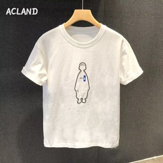 Acland เสื้อยืดผู้ชาย ผู้ชายเสื้อเชิ้ต เสื้อยืด ผ้านุ่ม ใส่สบาย ไม่หด ไม่ต้องรีด MTX2390KHM 37Z230912