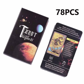Tarot Oracle Cards Portable Tarot with Heywords Psychological Oracle Deck for Mysterious Divination Card Games fitshoph