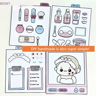 [MONT] ใหม่ หนังสือเกมสติกเกอร์ ลาย Kawali น่ารัก เสียงเงียบ DIY สําหรับร้านเสริมสวย