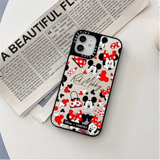 Casetify X Disney เคสโทรศัพท์มือถือ PC แข็ง กันกระแทก ลายสติกเกอร์ PC สีเงิน กระจก สีดํา สําหรับ iPhone 15 14 13 12 11 Pro MAX IX XS MAX XR 6 6s 7 8 Plus