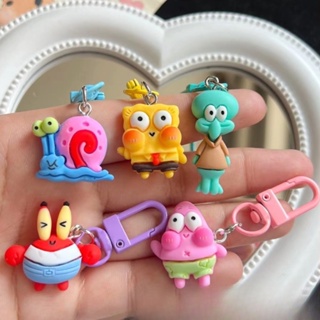 พร้อมส่ง พวงกุญแจ จี้เรซิ่น รูปการ์ตูน Spongebob Pie Big Star น่ารัก สําหรับกระเป๋านักเรียน