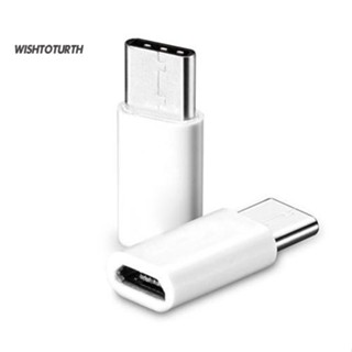 ☼Wt อะแดปเตอร์ชาร์จ Micro USB เป็น Type-C สําหรับโทรศัพท์มือถือ Nokia Meizu Google 2 ชิ้น