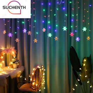 Suchenth สายไฟ Led รูปเกล็ดหิมะ สําหรับตกแต่งสวน วันหยุด