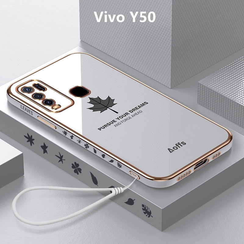 เคส Vivo Y50 case ลายใบเมเปิ้ล TPU แบบนิ่ม เคสมือถือ เคสโทรศัพท์ Vivo Y50