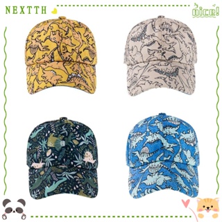 Nextth หมวกเบสบอล กันแดด ป้องกันรังสียูวี พิมพ์ลายการ์ตูนไดโนเสาร์ แบบแห้งเร็ว ปรับได้ สําหรับเด็ก