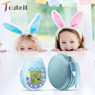 Tcuteit EVA เคสแข็ง (พร้อมเคสซิลิโคน) สําหรับ Tamagotchi Pix กันรอยขีดข่วน