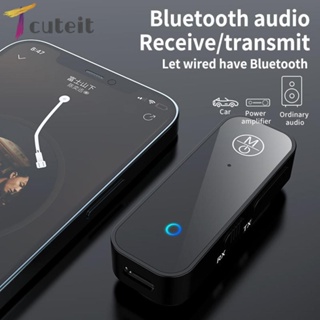 Tcuteit 2 in 1 เครื่องรับส่งสัญญาณเสียงบลูทูธไร้สาย 5.1 AUX