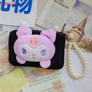 Qqmall กระเป๋าใส่เหรียญ ตุ๊กตาการ์ตูนสุนัข Kuromi My Melody มีซิป สําหรับผู้หญิง