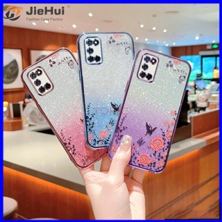 Jiehui เคสโทรศัพท์มือถือ ลายผีเสื้อกระพริบ สําหรับ oppo A92 A52 A53 A54 A55 A57 2022 A58 A77S A78 MMHY