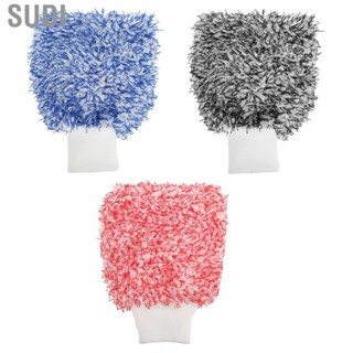 Sudi Car Washing Glove  Microfiber Scratch Resistant Machine Washable Cleaning Mitt Universal Good Absorbency for Maintenance