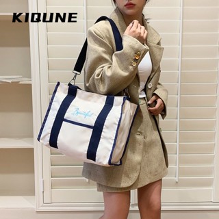 KIQUNE กระเป๋าผ้ากระเป๋าผ้าแคนวาส Tote Bag 2023 NEW GTT2390LER 36Z230909