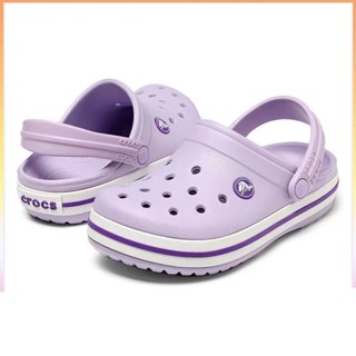 รองเท้าแตะ Crocs ส้นเตี้ย เหมาะกับเดินชายหาดกลางแจ้ง สําหรับผู้หญิง