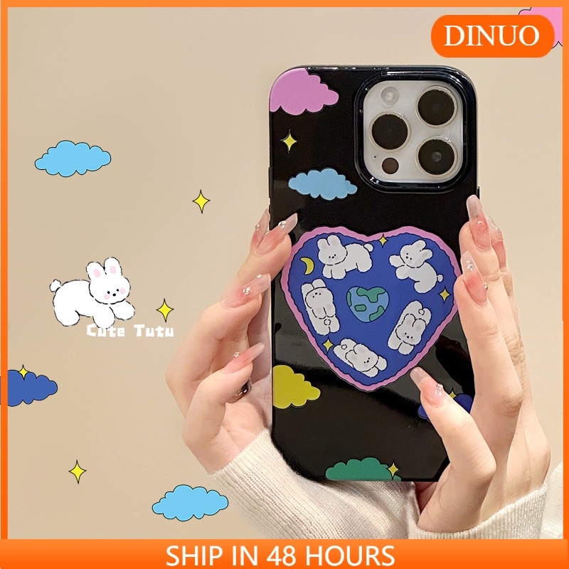 เคสโทรศัพท์มือถือเจลลี่ ลายกระต่าย หัวใจ สําหรับ Iphone 15 14promax 13 12 11 XR XS X XSMAX 7 8PLUS
