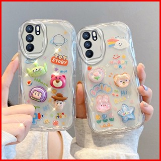 เคสโทรศัพท์มือถือแบบนิ่ม tpu ใส ลายก้อนเมฆ หมีน้อย พร้อมตุ๊กตาหมี สําหรับ OPPO A16 A16S A16 TY