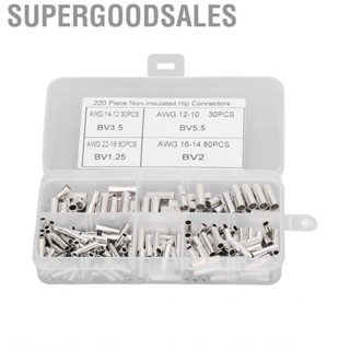 Supergoodsales Non Insulated Butt Connectors Kit Reliable 220Pcs