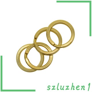 [Szluzhen1] พวงกุญแจหนัง ทองเหลือง แฮนด์เมด DIY 15 มม. 20 ชิ้น