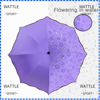 Wattle ร่มกันแดด เคลือบกาว น้ําหนักเบา แบบพกพา ทนทาน สีดํา สําหรับกลางแจ้ง