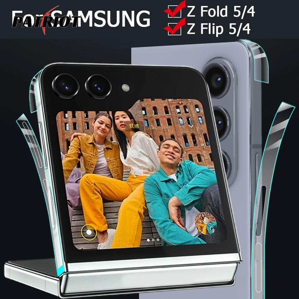 ฟิล์มป้องกันรอยขีดข่วน เข้ากันได้กับ Samsung Galaxy Z Flip 5 4 Fold 5 4 / ฟิล์มกันรอยขอบไฮโดรเจล / ฟิล์มด้านข้าง TPU นิ่ม / ฟิล์มสติกเกอร์ด้านข้างโทรศัพท์