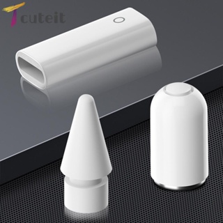 Tcuteit ชุดอะแดปเตอร์หัวปากกาแม่เหล็ก แบบเปลี่ยน สําหรับ Apple Pencil 1