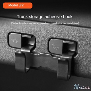 ด้านหลังรถด้านหลัง Hook สำหรับ Tesla รุ่น Y ด้านหน้า Trunk Hook ถือคลิป Trunk Grocery BAG ผู้ถือ Hook รถอุปกรณ์ตกแต่งภายใน M