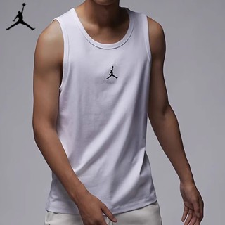 【พร้อมส่ง】เสื้อกล้ามแขนกุด ปักลายโลโก้ Air Jordan ของแท้ 100% ขนาดเล็ก สีพื้น สไตล์คลาสสิก สําหรับผู้ชาย FQ6990-100-010