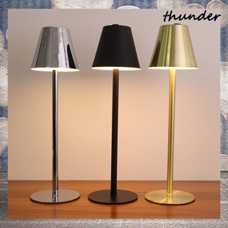 Thunder โคมไฟตั้งโต๊ะ Led แบตเตอรี่ 5200mah ชาร์จ Usb สําหรับตกแต่งร้านอาหาร โรงแรม