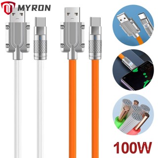 Myron สายชาร์จ USB C เป็น USB Type C ชาร์จเร็ว 6.0 สําหรับแล็ปท็อป