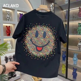 Acland เสื้อยืดผู้ชาย ผู้ชายเสื้อเชิ้ต เสื้อยืด ผ้านุ่ม ใส่สบาย ไม่หด ไม่ต้องรีด MTX2390KIK 37Z230911