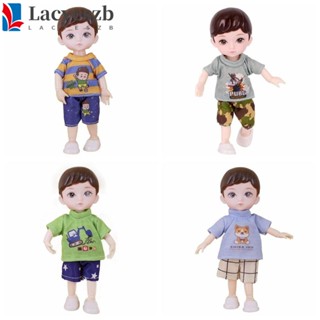 Lacyeszb BJD ตุ๊กตา 3D ตาจําลอง 16 ซม. 13 ข้อต่อ ข้อต่อขยับได้ สีฟ้า สีเหลือง ของเล่นเด็ก