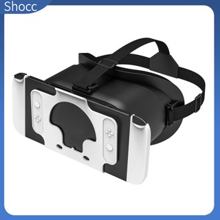 Shocc แว่นตา VR 3D พร้อมสายคล้องศีรษะ ปรับระดับได้ ความละเอียดสูง สําหรับ Switch OLED